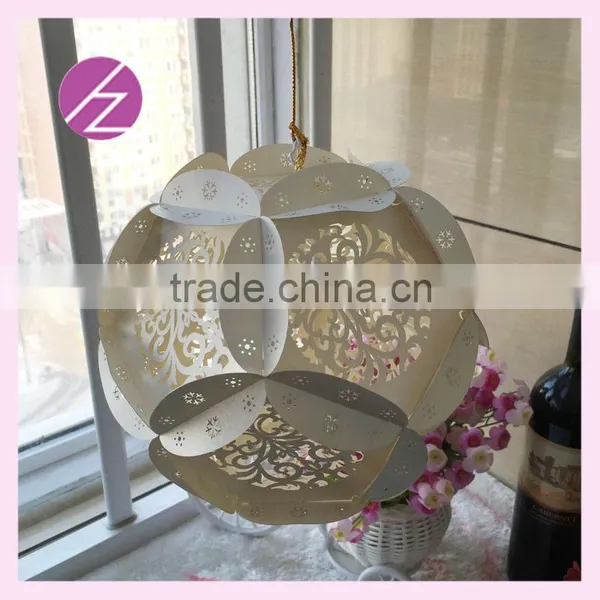 The Latest Design Paper Crafts Laser Cut Paper Lantern With Unique Pattern and Assorted Colours DG-1