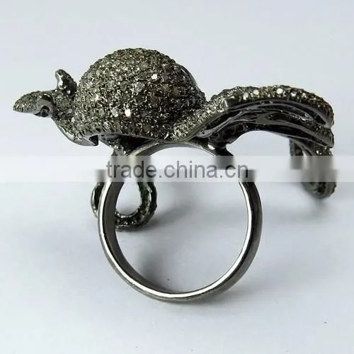 Just Perfect !! Octopus Design Blue Sapphire & Diamond 925 Sterling Silver Ring, Fine Silver Jewelry, Silver Jewelry photo-6