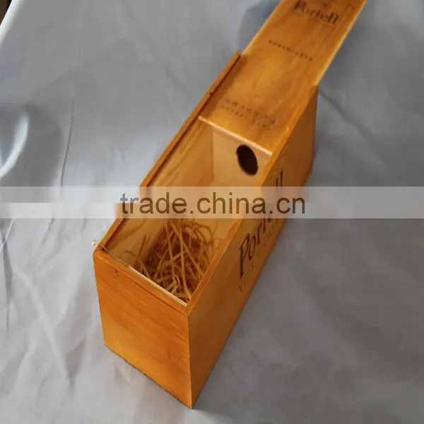 2016 Wooden Wine Box Laser Engraving Logo Natural Wood Color photo-3