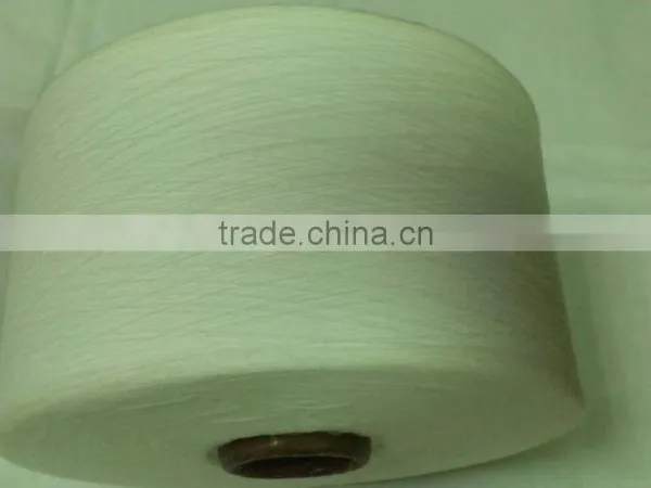 1/34 NE 100% POLYESTER MJS WAXED RAW WHITE YARN ON CONE FOR WEAVING photo-4
