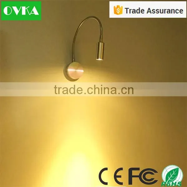 3W Gooseneck Modern Hotel Bed Reading Wall Light Led Wall Lamp Supplier's Choice
