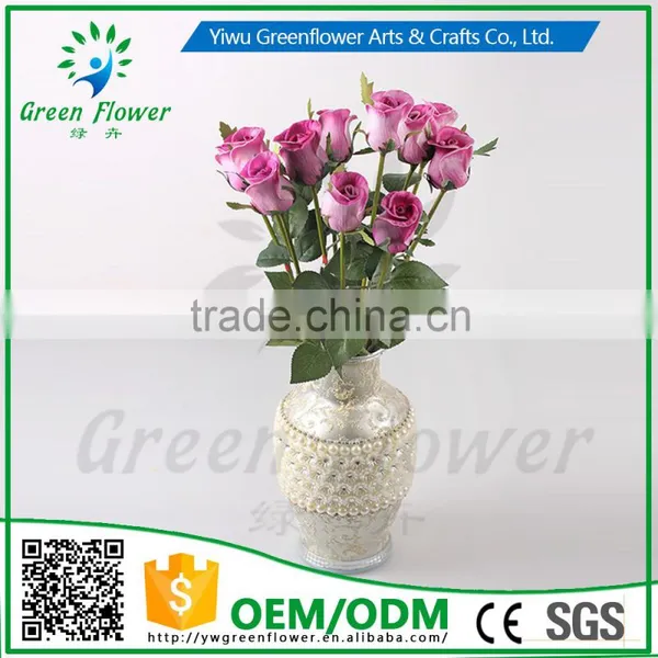 2016 Wholesale PU Latex Artificial Flowers Rose Real Touch Bouquet Weddings Bridal Decorations photo-5
