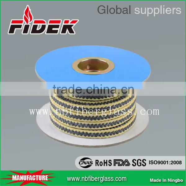 Graphite PTFE With Aramid Fiber in Corners Reinforced Braided Packing