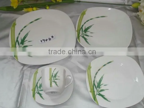 30pcs Full Decal Glazed Plated Tableware Set photo-2