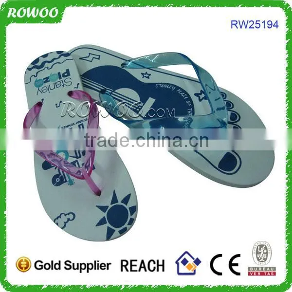 Custom Design Slippers Clear Flip Flops Printed Hotel Slipper photo-2