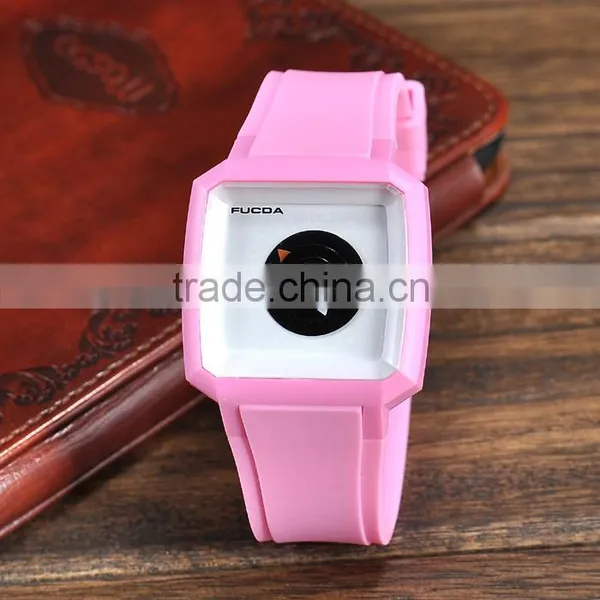 Fashion Men &Women Watches Japan Movement Waterproof Square Silicone Unisex Wristwatch, Vogue Rubber Novelty Jelly Watches photo-3