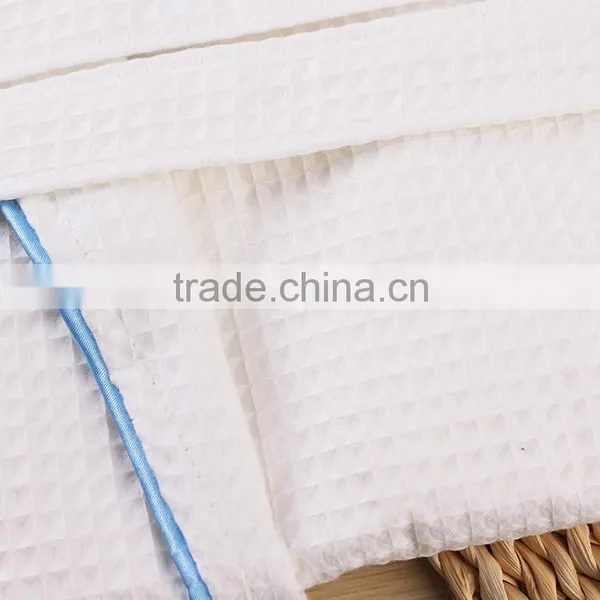 China Wholesale White 100% Cotton Bathrobes Waffles Hotel With Clolor Edge Quality Choice photo-3