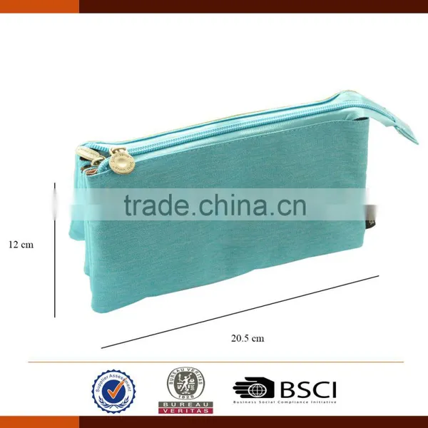 Colorful Canvas Pencil Case for School 3 Layers photo-2