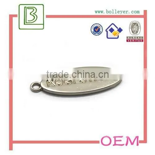 Metal Custom Zipper Pull / Puller With Embossed Logo For Clothes photo-2