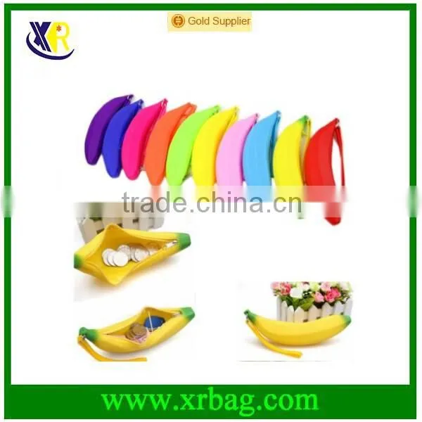 Banana Shaped Portable Zipper Pencil Bag