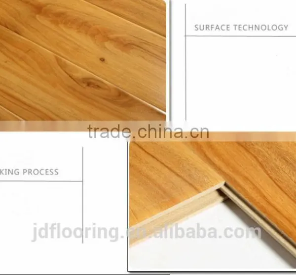 Hot Sale Ac4 7-12mm Cherry Clor Laminate Flooring Made in China photo-5