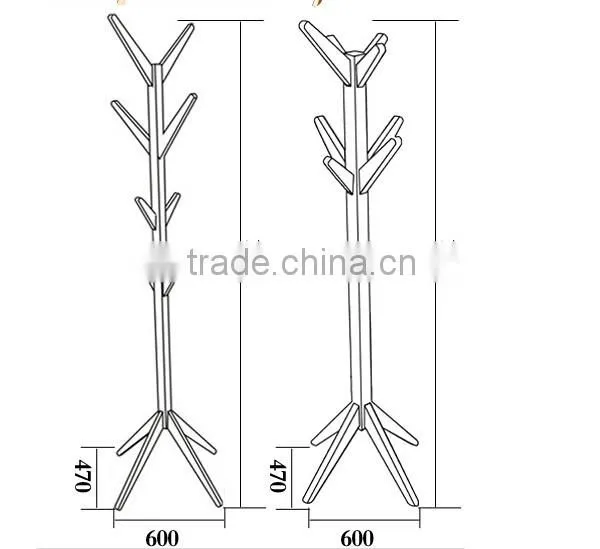 2015 New Design Bamboo Clothes Tree,clotes Rack ,small Furniture With Nature Bamboo Wholesales Bamboo Cloth and Hat Hanger Stand photo-6