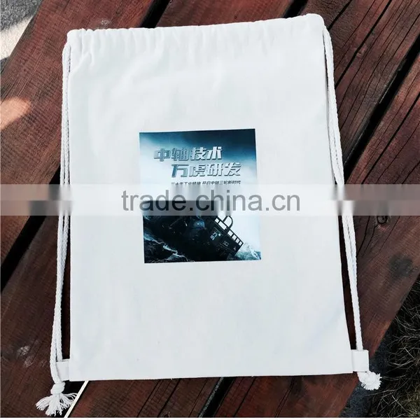Custom Printing Cotton Bag Tote Bag Backpack Drawstring Bag for Shopping photo-2