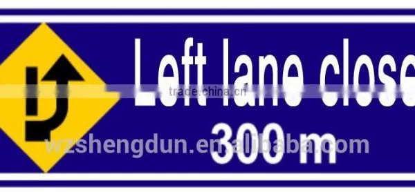 Left Lane Closed - Aluminium Metal Road Construction Safety Signs for Work Safety photo-3