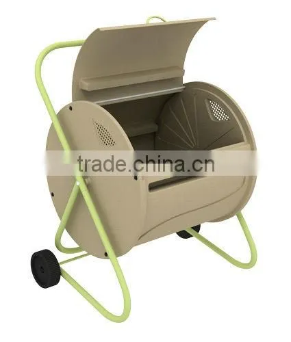 Compost Bin Tumbler Mounted on Cart