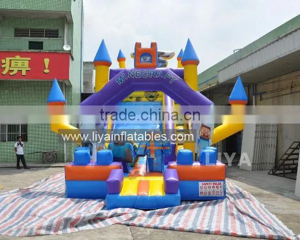 Inflatable Mine Craft Bouncer Slide photo-4