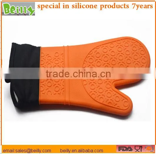 Food Grade Silcone Finger Protector Oven Bbq Grill Mitt Glove for Heat Resistant Grilling photo-3