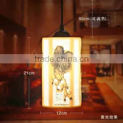 Vintage LED Pendant Light Blue White Porcelain Ceramic Loft Coffee Bar Restaurant Kitchen Lights photo-2