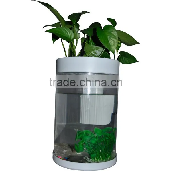 High Quality Mini RGB LED Light Fish Tank Round Acrylic Wholesale Aquarium Quality Choice photo-4