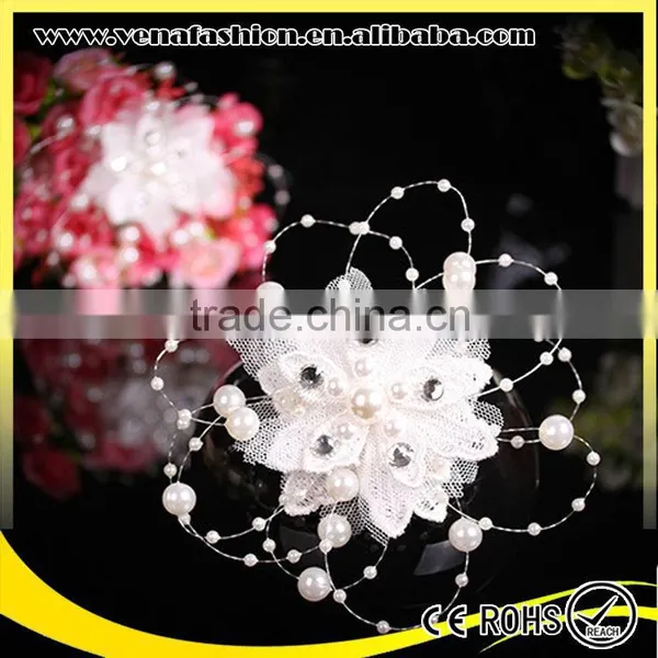 White Flower Ladies Fancy Elite Hair Clips for Haidresser photo-5