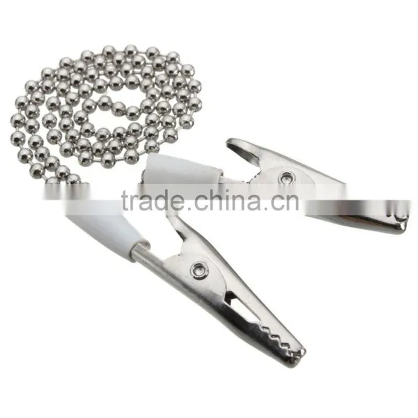 Medical Dental Napkin Holder Dental Lab Bib Crocodile Clip Clamp Flexible Metal Ball Chain photo-4