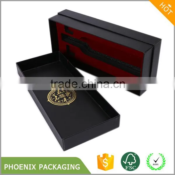 Luxury Single Bottle Red Wine Box Paper Cardboard Wine Box With EVA Insert