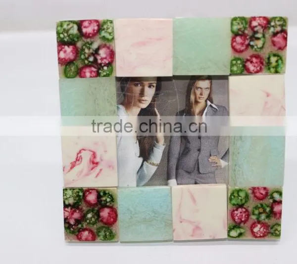 Hand Made Resin Tiles Ftd. Designer Photo Frame - Photo 4" x 4" ( Opening : 2" x 2") photo-2
