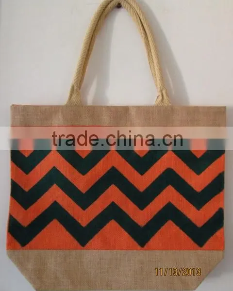 2014 CHEVRON JUTE SHOPPING BAG photo-2