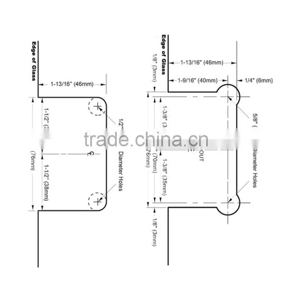 Lowest Price Tempered Glass Branded Two Way Shower Door Hinges Hinge photo-4