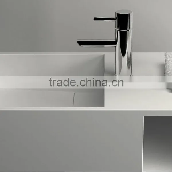 Sanitary Ware Wall Hung Acrylic Solid Surface Wash Basin,Artificial Stone Washing Basin photo-5