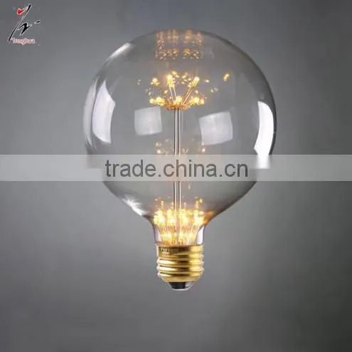 Diamond Led Light G125 Round Shape Fireworks Bulb E27 Brass photo-3