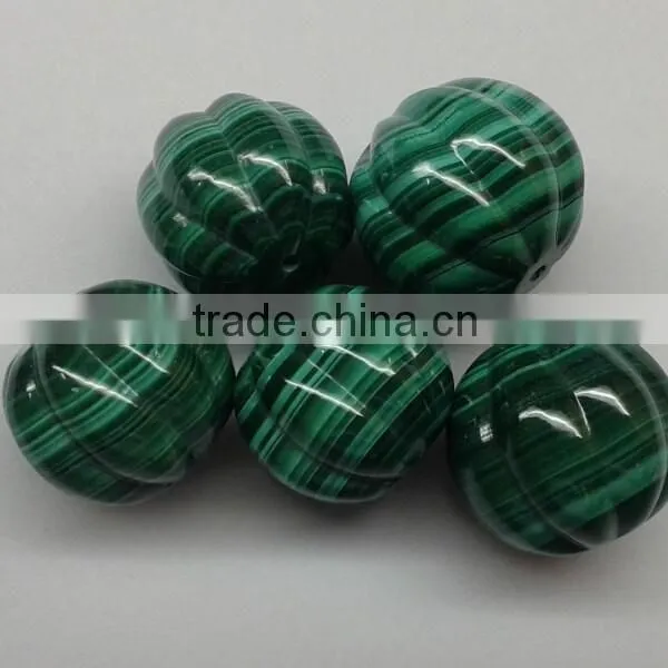 Malachite Pumpkin Gemstone Accessory/findings for Jewelry