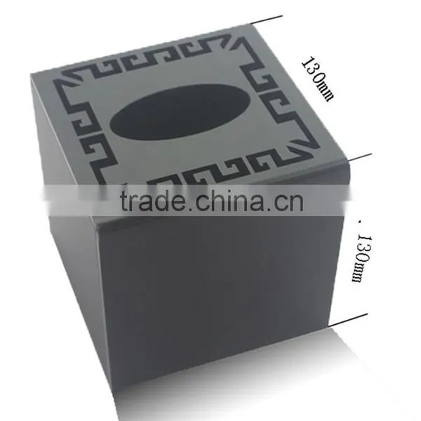 Morden Design Handmade Express Acrylic Household Items Black Acrylic Tissue Box photo-4