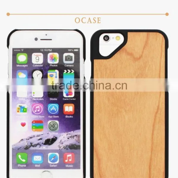 Good Hand Feeling PC & Cherry Wood Engraving Two in One Phone Case for Iphone 6 photo-2