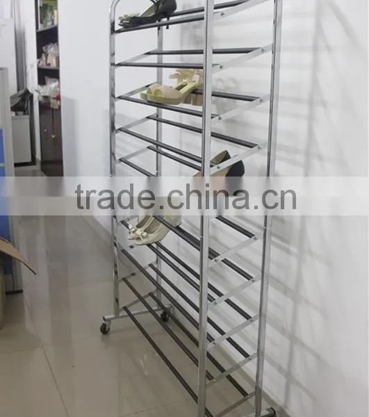 Metal Easy Assembling Shoe Rack,10 Tiers Display Shoe Rack,shoe Cabinet photo-2