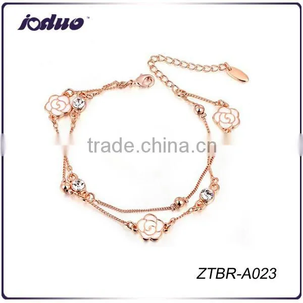 Wholesale Charm Flowers Pendant Bracelet Jewelry