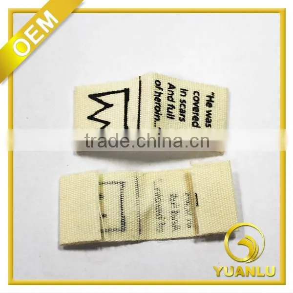 Center Fold Woven Print Label Printed Garment Label photo-2