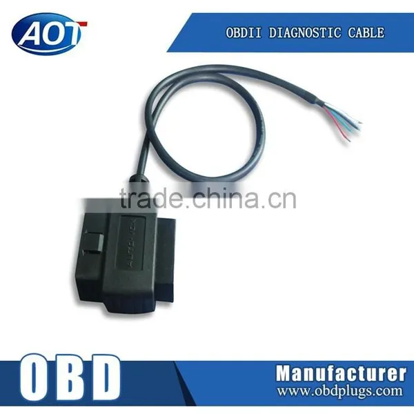 OBD2 Extension Cable J1962 M/ F Pass-thru to Open End,1ft photo-2