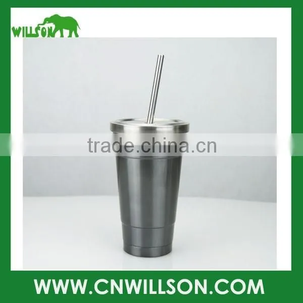 Double Wall Coffee Tumbler 500ml Stainless Steel Tumbler With Straw photo-2