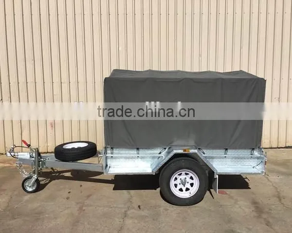 Galvanized Tandem 8X5 Trailer With Canvas Tops photo-2