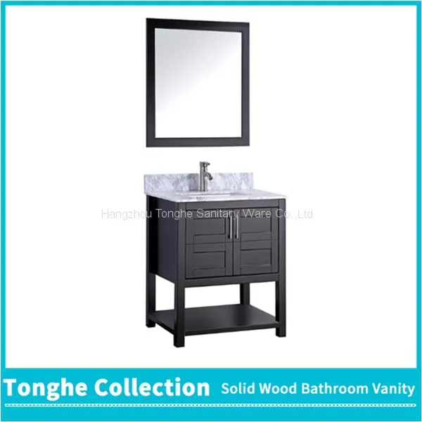 Contemporary Espresso Bathroom Vanity Nature Marble Top photo-2