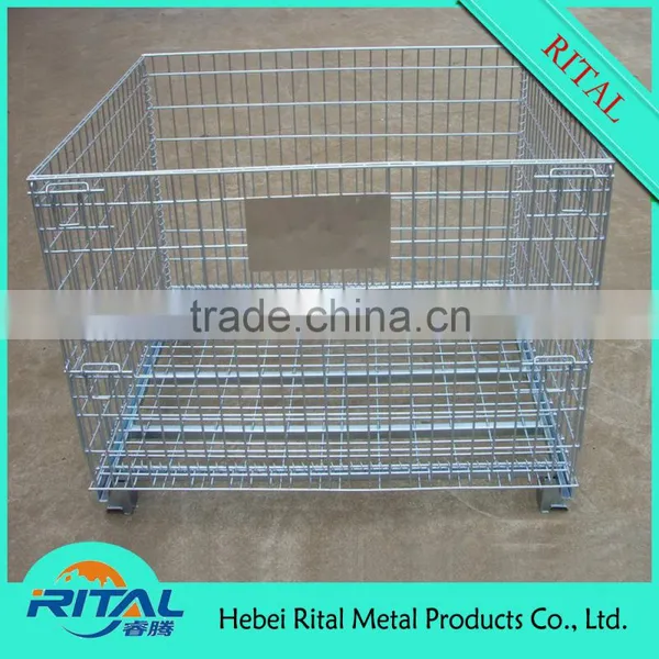 Storage Racking System Stackable Metal Wire Mesh Logistics Cage