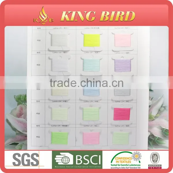 100% Polyester Night Luminous Threads for Embroidery Knitting photo-2