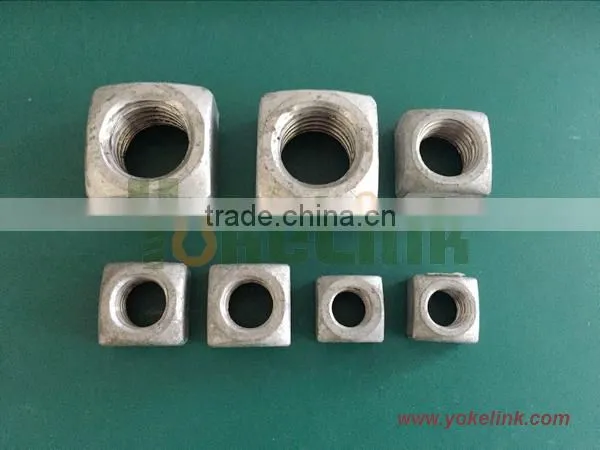 Hot Forging Square Nut 1 3/8'' Big Size With Tapped Thread photo-2