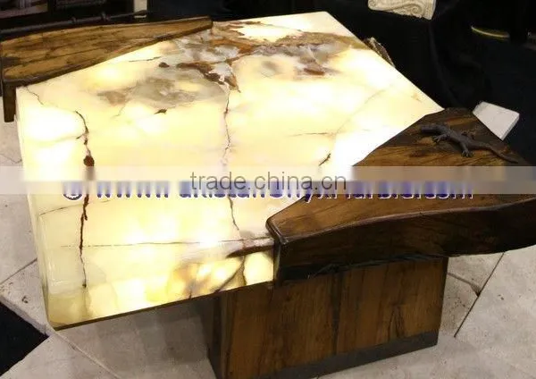 Free Sample for Most Popular BACKLIT ONYX TABLES DINNG TABLE COFFEE TABLES photo-2