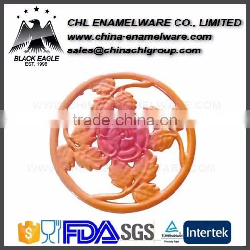 Customized Cast Iron Enameling Trivet With Sunflower photo-4