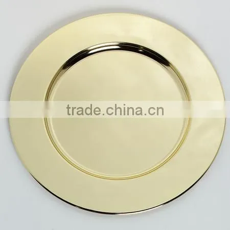 Gold Charger Plate/ Gold Show Plate/ Gold Wedding Table Plate photo-4