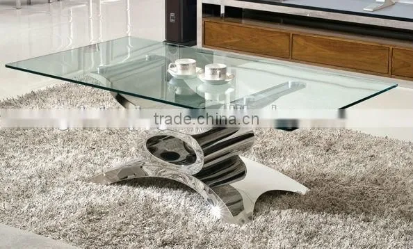 C346 Living Room Furniture Modern Glass Coffee Table photo-3