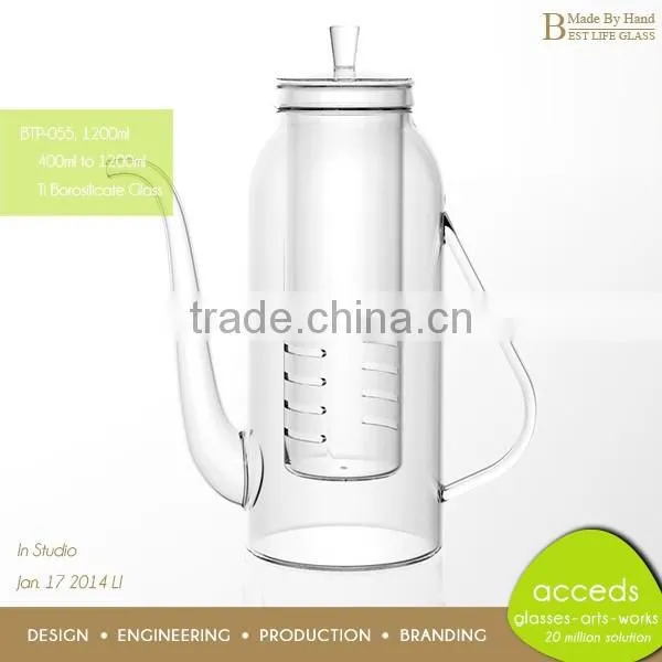 Handcrafted Glass Odd-Shaped Innovations Decorative Microwave Teapot photo-5
