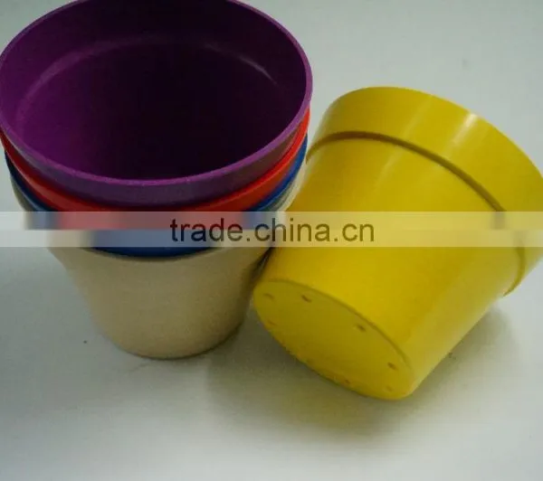 Eco Friendly Bamboo Fibre Plant Fiber Flower Pot photo-2